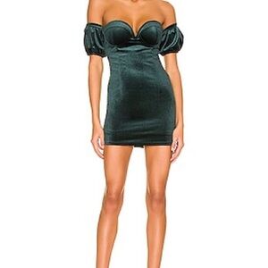 Revolve / MORE TO COME - Bustier Mini Dress in Emerald